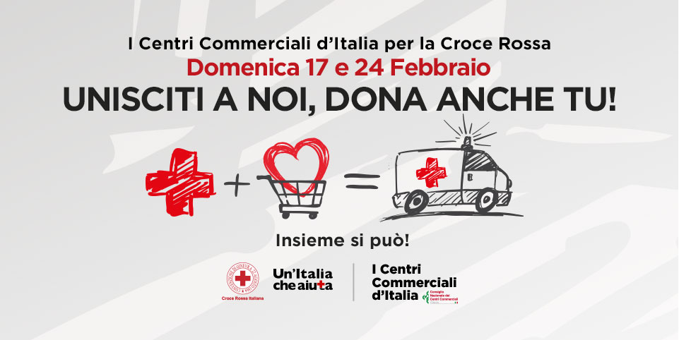I Centri Commerciali d’Italia per la Croce Rossa
